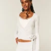 Gilly Hicks Sweater-strikket multi-way wrap top Gilly Hicks Sweater-strikket multi-way wrap top