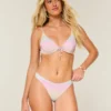 Glitrende højtaljet cheeky bikinitrusser