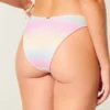Glitrende højtaljet cheeky bikinitrusser