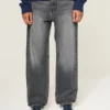 Grå baggy jeans med hjerteprint Grå baggy jeans med hjerteprint