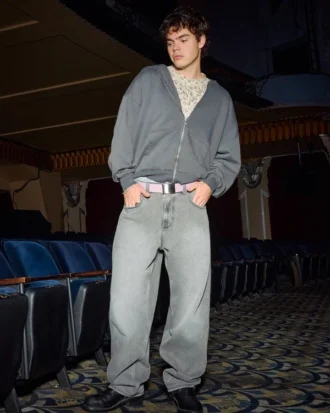 Grå skaterbaggy jeans