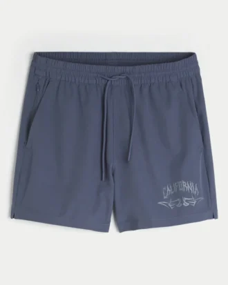 Grafisk aktiv shorts til midt på låret