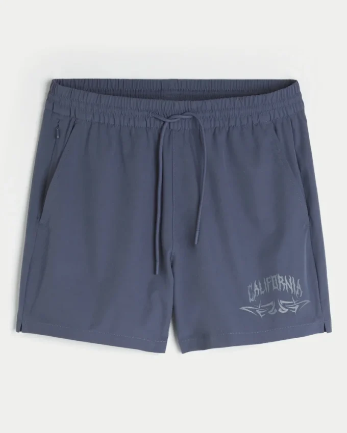 Grafisk aktiv shorts til midt på låret Grafisk aktiv shorts til midt på låret