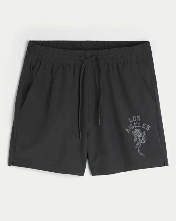 Grafisk aktiv shorts til midt på låret Grafisk aktiv shorts til midt på låret