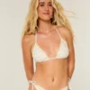 Hæklede bikini-top med trekantede skulderstropper