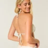 Hæklede bikini-top med trekantede skulderstropper