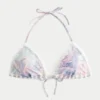 Hæklede bikini-top med trekantede skulderstropper