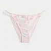Hæklede bikiniunderdel med høj benudskæring