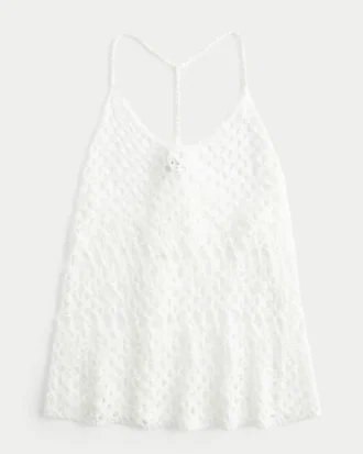 Hæklede racerback-tanktop