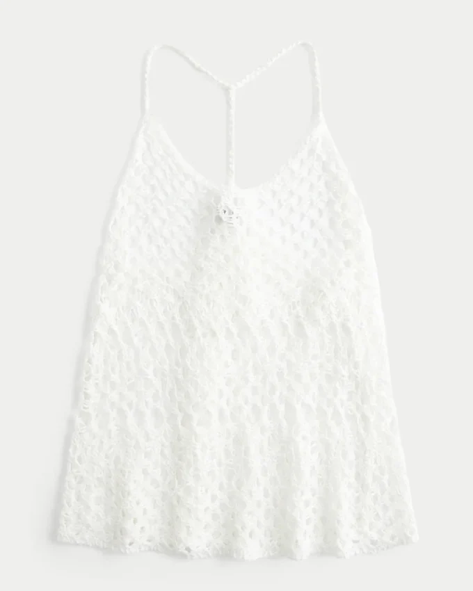 Hæklede racerback-tanktop