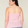Hæklet stropløs sweater med rørformet top