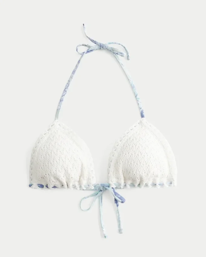 Hæklet trekantet bikinitop