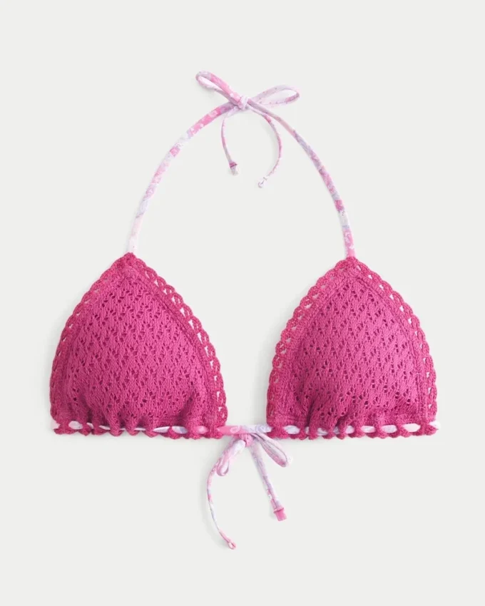 Hæklet trekantet bikinitop