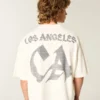 Heavyweight Baggy Crop Los Angeles Graphic Football T-shirt Heavyweight Baggy Crop Los Angeles Graphic Football T-shirt