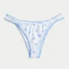 High-Leg broderet strop-bikiniunderdel