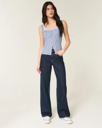 Højtaljede baggy jeans