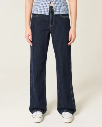 Højtaljede baggy jeans