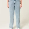 Højtaljede jeans i medium vask med lige ben Højtaljede jeans i medium vask med lige ben