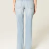 Højtaljede, lysvaskede jeans med lige ben Højtaljede, lysvaskede jeans med lige ben
