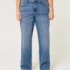 Højtaljede mørkvaskede dad jeans Højtaljede mørkvaskede dad jeans