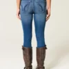 Højtaljede, mørkvaskede super skinny jeans Højtaljede, mørkvaskede super skinny jeans