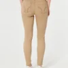 Højtaljede super skinny bukser i khaki Højtaljede super skinny bukser i khaki