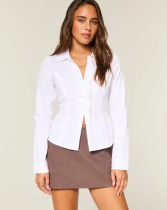 Højtaljet A-line mini-skort Højtaljet A-line mini-skort
