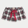 Holiday Vault Release Satin Tie Flannel Mini Shorts Holiday Vault Release Satin Tie Flannel Mini Shorts