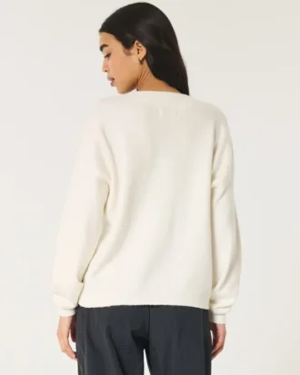 Hollister Comfy Cloud oversized sweater med V-hals