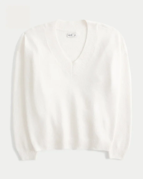 Hollister Comfy Cloud oversized sweater med V-hals Hollister Comfy Cloud oversized sweater med V-hals
