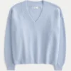 Hollister Comfy Cloud oversized sweater med V-hals Hollister Comfy Cloud oversized sweater med V-hals