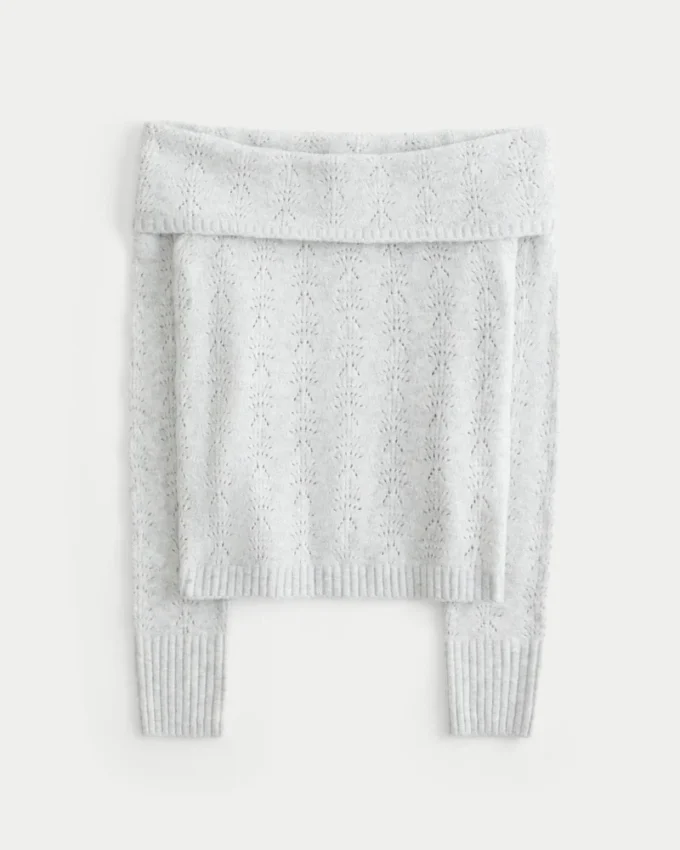 Hollister Comfy Cloud Stitchy Off-the-Shoulder Sweater Hollister Comfy Cloud Stitchy Off-the-Shoulder Sweater