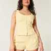 Hollister Livvy lavtaljede shorts i linneblanding
