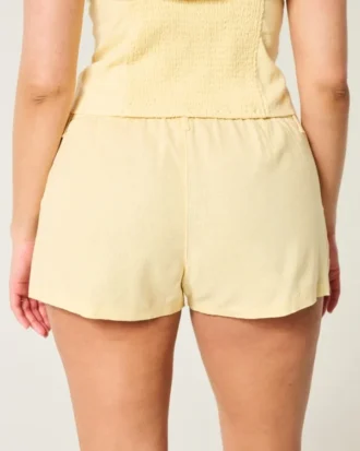 Hollister Livvy lavtaljede shorts i linneblanding