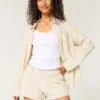Hollister Livvy lavtaljede shorts i linneblanding 3″