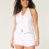 Hollister Livvy lavtaljede shorts i linneblanding 3″