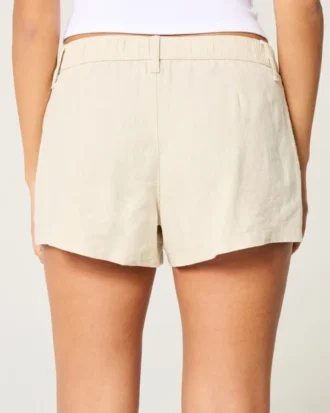 Hollister Livvy lavtaljede shorts i linneblanding 3″