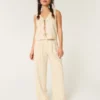 Hollister Livvy Ultra High-Rise Linen-Blend Wide-Leg Pants