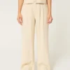 Hollister Livvy Ultra High-Rise Linen-Blend Wide-Leg Pants