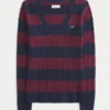 Ikonisk sweater med V-hals og kabelstrik Ikonisk sweater med V-hals og kabelstrik