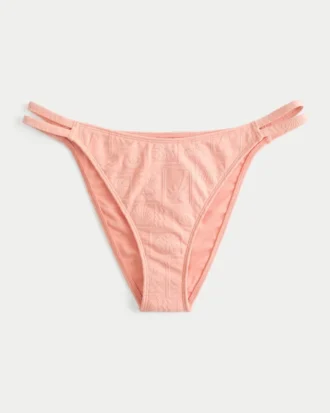 Jacquard-bikiniunderdel med dobbelt stropper