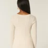 Kabelstrikket ikonisk V-hals sweater