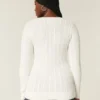 Kabelstrikket ikonisk V-hals sweater