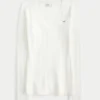 Kabelstrikket ikonisk V-hals sweater