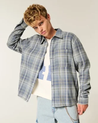 Kasseformet flannelskjorte
