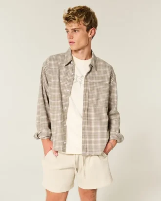 Kasseformet flannelskjorte Kasseformet flannelskjorte