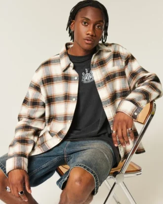 Kasseformet flannelskjorte