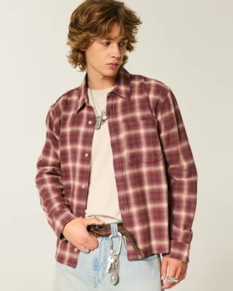 Kasseformet flannelskjorte