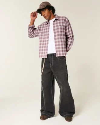 Kasseformet flannelskjorte
