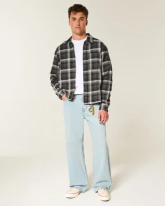 Kasseformet flannelskjorte